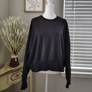 NWT - Fabletics Sweatshirt - Oversized - Semi-Cropped - Black - Medium